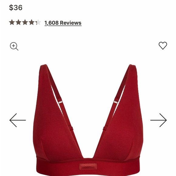 SKIMS Bralette & Leggings Set Sangria Size XS/S - Picture 7 of 8